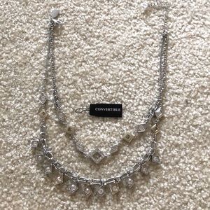WHBM convertible mixed metal necklace